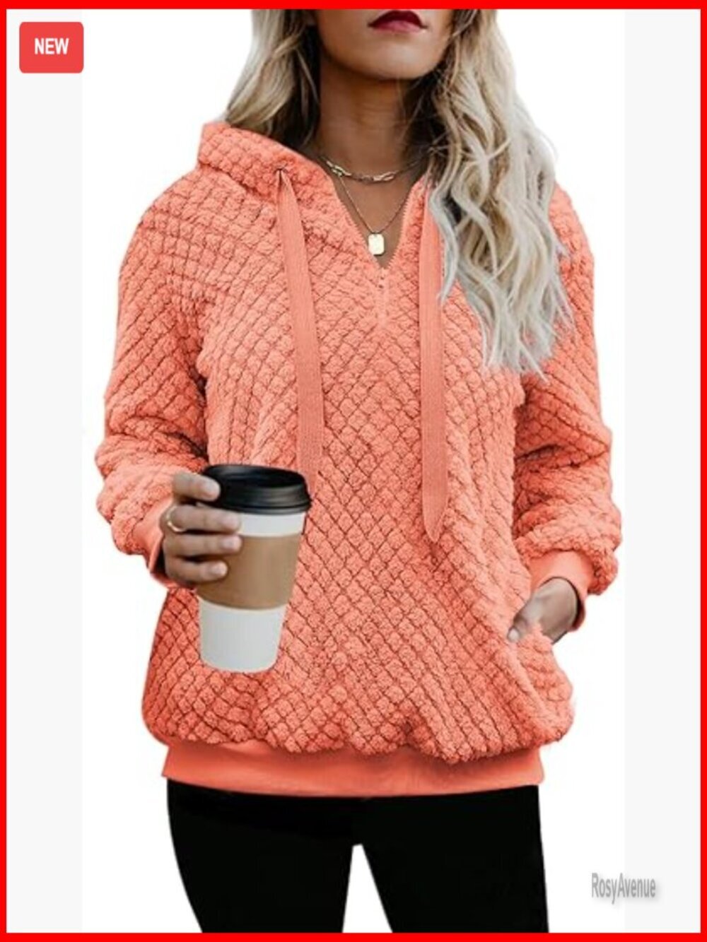 Womens Sherpa Pullover Oversized Fuzzy Hoodie Double Fleece Sweatshirt Cozy